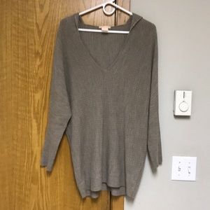 Nude oversized hooded sweater